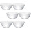 6 pcs glass bowls for fruit, ice cream, pudding, appetizers 6