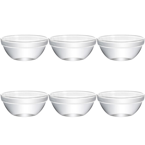 6 pcs glass bowls for fruit, ice cream, pudding, appetizers 2
