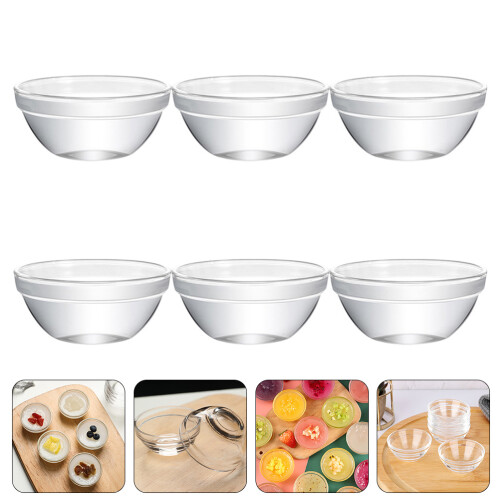 6 pcs glass bowls for fruit, ice cream, pudding, appetizers 1