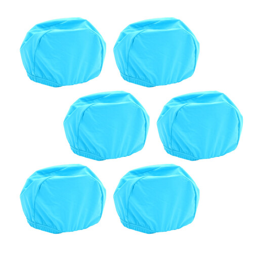 6St Blauwe Zwemkappen Polyester Met Zitcomfort