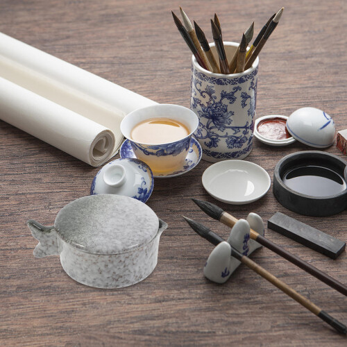 ceramic ink dish multi-function ink plate for calligraphy 1