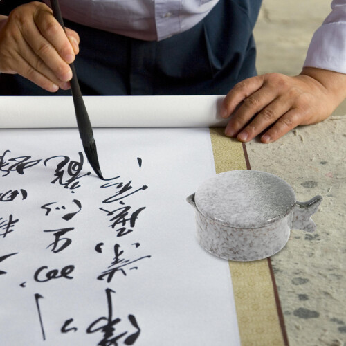 ceramic ink dish multi-function ink plate for calligraphy 2