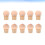 10pcs gradient pen tip sponge heads for manicure glue alternative 3