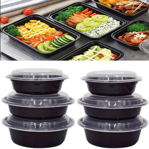 10pcs 1000ml round with lids 2