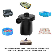 (Electric Pump only) Double Single Flocked Camping Airbed Inflatable Mattress Blow Up Air Bed Pump