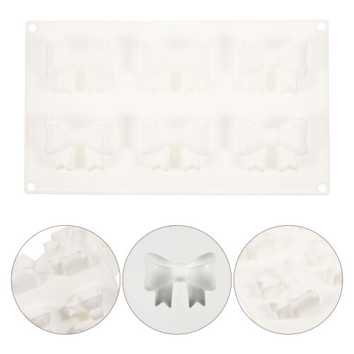 White Silicone Cookie Molds Bowknot Style Baking Tool 2