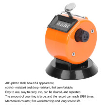 Tragbarer Hand-Taschengeldzähler, 4-stellige ABS-Kunststoff mechanisches Gerät, orange