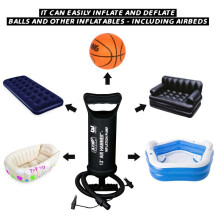 (HAND PUMP) Double Single Flocked Camping Airbed Inflatable Mattress Blow Up Air Bed