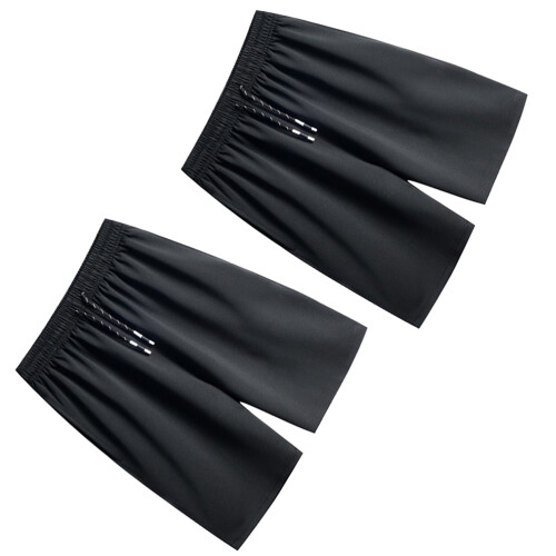 2pcs breathable men's summer beach , leisure - black 2
