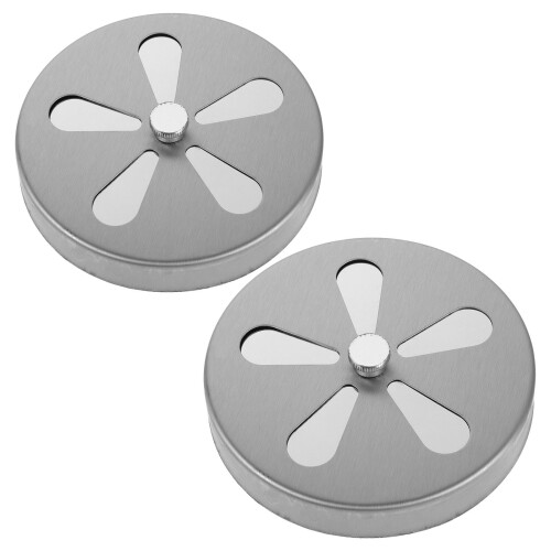 2pcs stainless steel round vent cover with adjustable damper