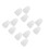 12Pcs White Plastic Lampshades for Wall, Table, and Pendant Lights 10