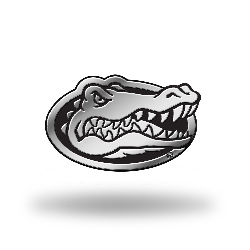Rico Industries Ncaa Florida Gators Chrome Finished Auto Emblem 3D Sticker Silver 094746802547