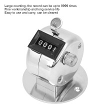 Silber 4-stelliger Aluminium-Tally Counter 0-9999, Handgehalten mit Basis