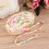 cotton cloth strip print rope for diy light yellow 10