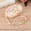 cotton cloth strip print rope for diy light yellow 8