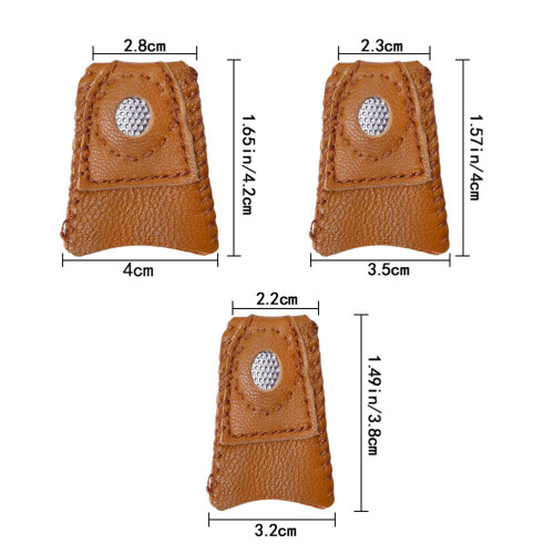 sheepskin thimble finger sleeve for sewing crafts size m 1