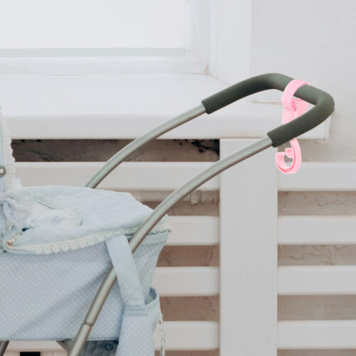 2 pcs baby stroller hooks, multi-functional clips for hanging bags 2