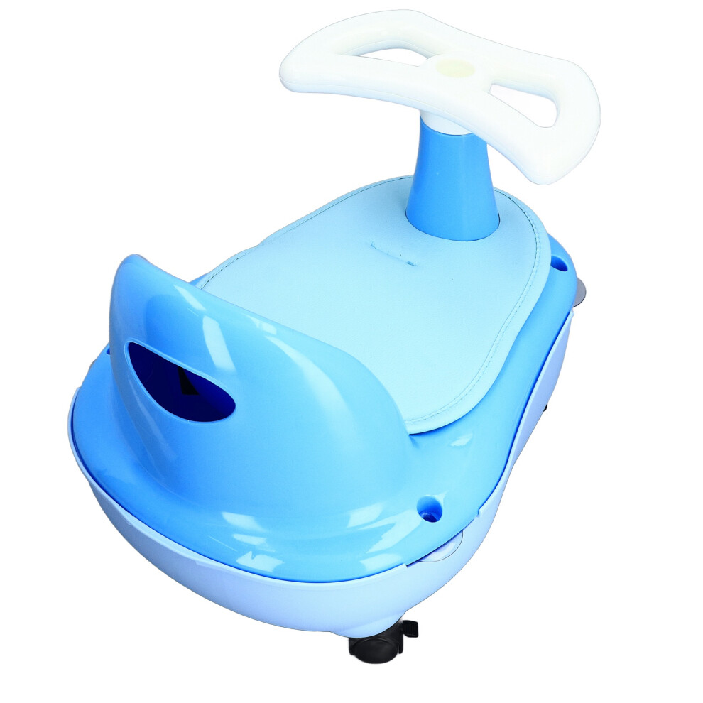 Baby Bath Seat, Detachable, Portable, Adjustable, Plastic Blue