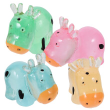 16 pcs mini cow figurines, tiny cartoon cows, glow in the dark decor