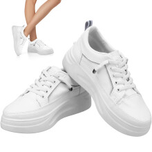 women white flat sneakers casual fashion size 38