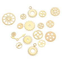 golden alloy steampunk gear 100g vintage pendant watch accessory