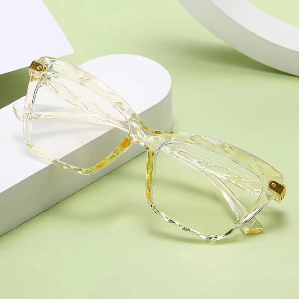 Blue/Light/Yellow Clear Vision Hd Computer Readers Eyewear Cat-Eye Reading Glasses Blocking +150 Diopter For Women