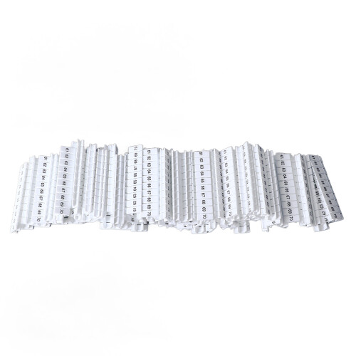 100PCS UK3N Terminal Marker Labels, Nylon, Press Type, 10 Digits 1