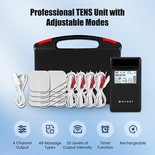 Digital 4-Channel TENS EMS Muscle Stimulator 2