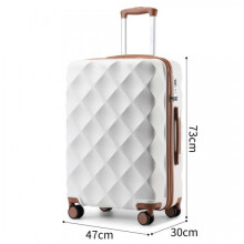 (28 Inch (No Vanity Case)) [MissLulu Bags] Bumpy Diamond Design Ultralight ABS and Polycarbonate 20''/24''/28'' Luggage Suitcase with TSA Lock and 13'' Vanity Case - C