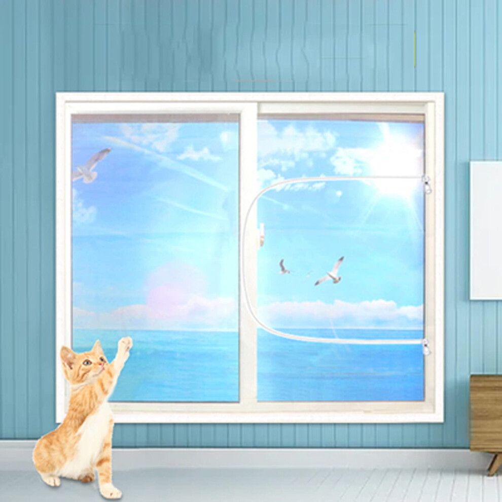 Window Protection For Cats Self-Adhesive Mosquito Netting Pet Window Guard With Zipper 80X100cm Position 6 9016109864055