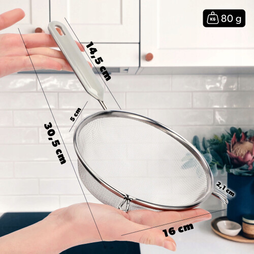 KADAX Sieb Mehlsieb Küche Edelstahl 16 cm 2