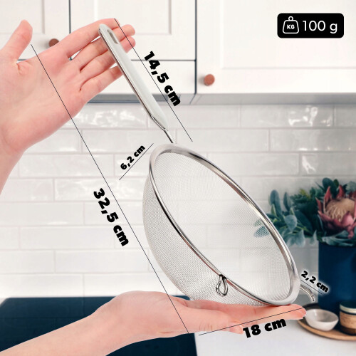 KADAX Sieb Mehlsieb Küche Edelstahl 18 cm 2