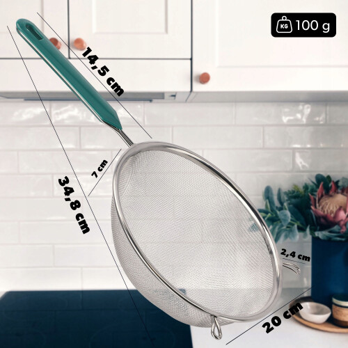 KADAX Sieb Mehlsieb Küche Edelstahl 20 cm 2