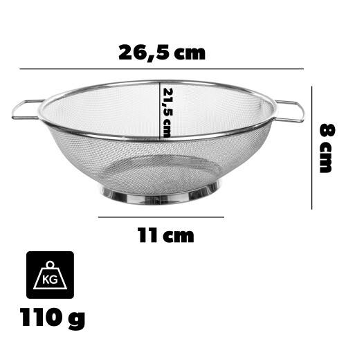KADAX Sieb Seiher Sieb 21,5 cm Küchensieb Edelstahl für Gemüse 1