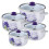 KADAX Set Emaille-Töpfe 2L, 3L, 4L, 5L Lavendel 1