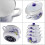 KADAX Set Emaille-Töpfe 2L, 3L, 4L, 5L Lavendel 3