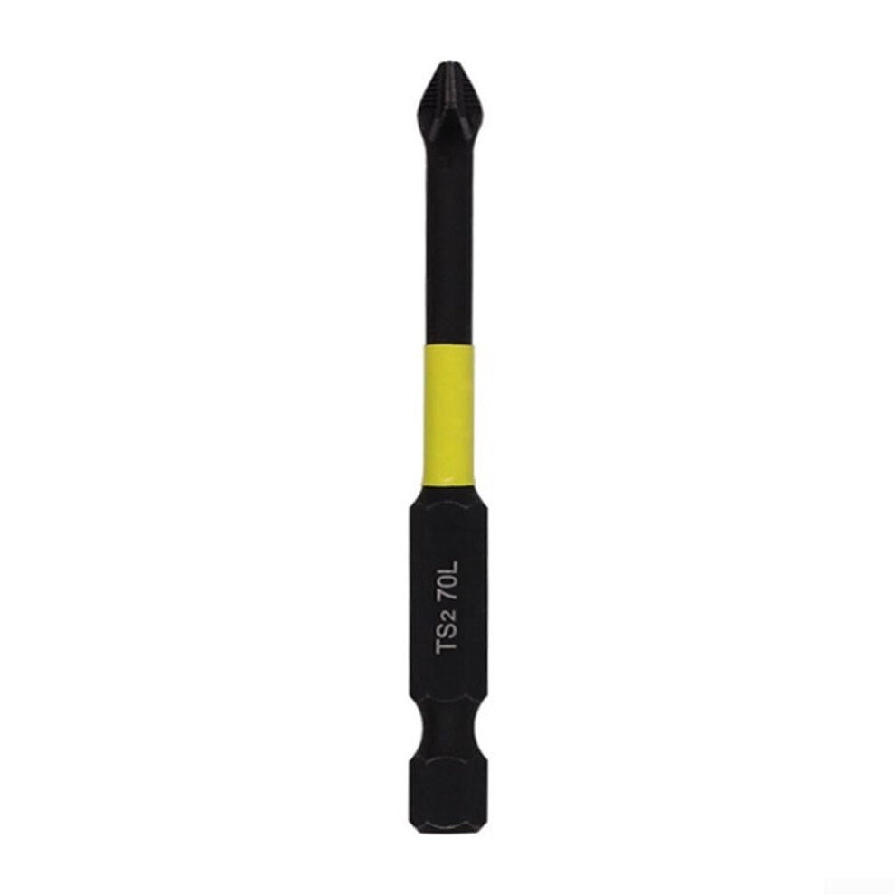 Magnetic Ph2 Cross Screwdriver Bit 25-150Mm Alloy Steel 1/4 Hex Shank For Electric Drill Damaged Screw Removal Yellow 6447073689345