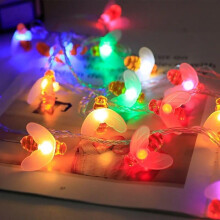 LED Star Ambient Light Ball String Lights 6m 40 LEDs Battery Operated Flashing Steady On Color Birthday Decor