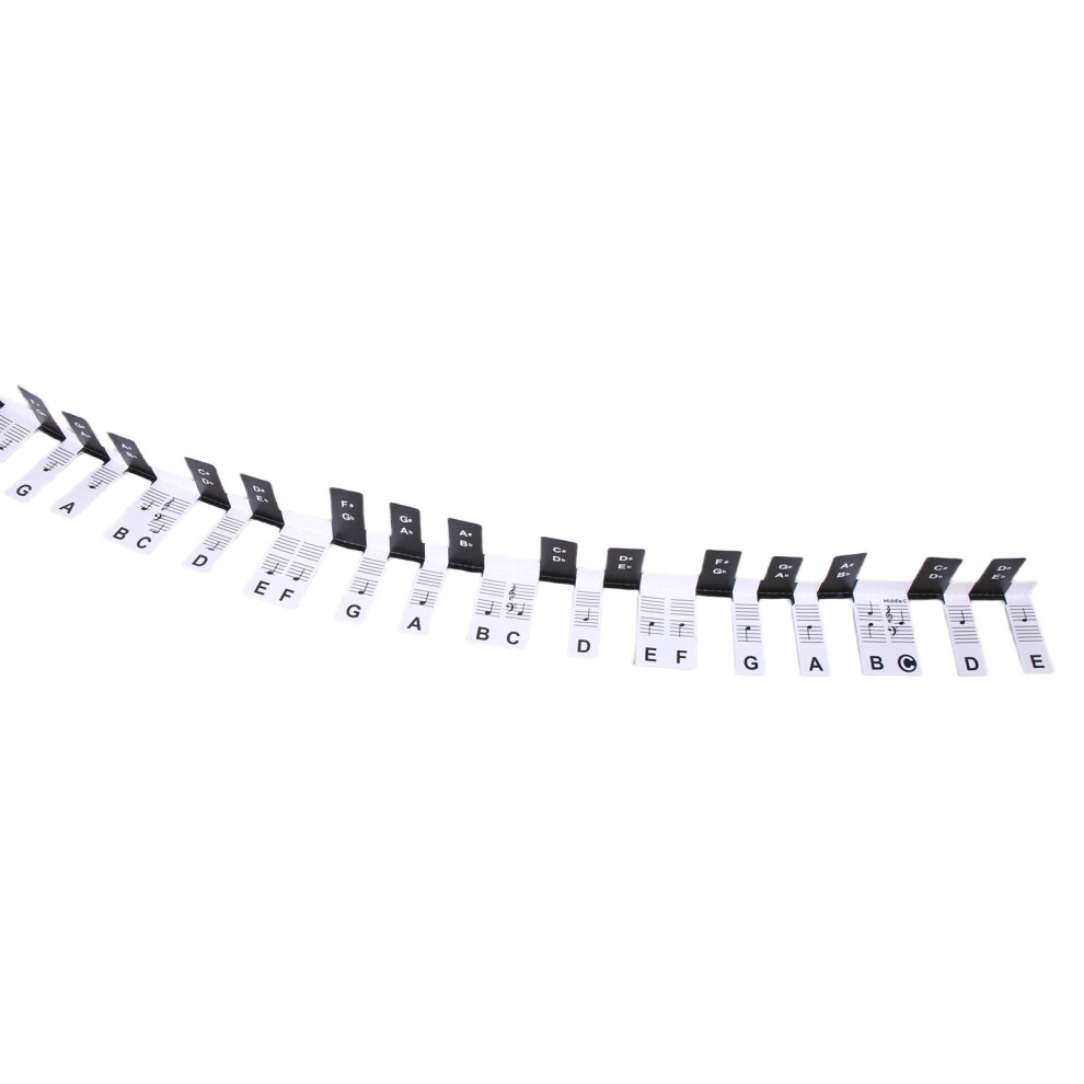 Electronic Piano Keyboard Stickers Piano Notes Guide For- Black 7751000139360
