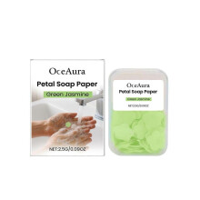 OceAura Petal Hand Washing Soap Series Gentle Cleansing and Moisturizing Hand Skin Portable Cleansing Soap Paper Tablets