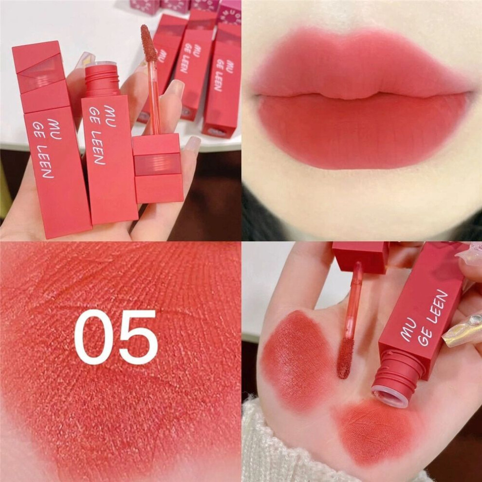 (Type#5) Mugeleen Matte Lock-color Lip Glaze Makeup Se Long-lasting Lightweight Silky-image-OPC-PKGRGPX-NEW