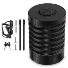 Zinc Alloy Bike Lock Folding Code Lock 4-Digit Anti-Theft with Mount Black/Orange