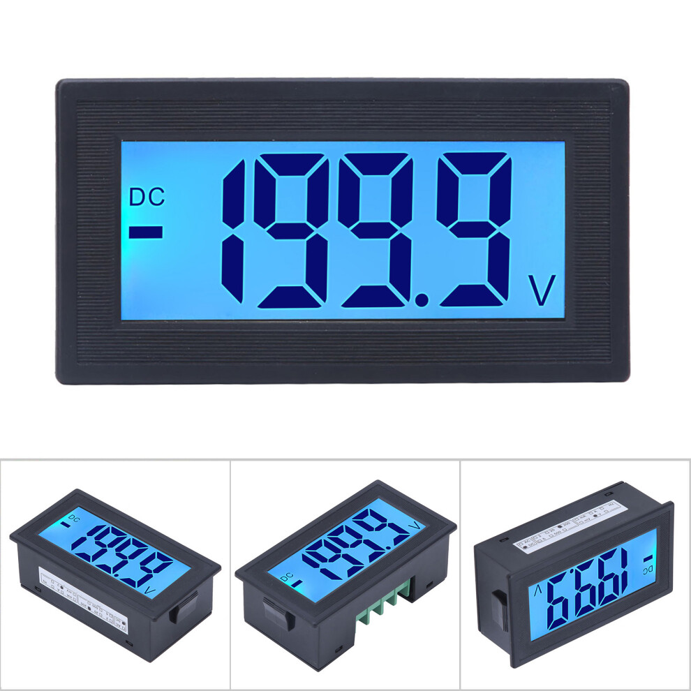 Yb5135db Dc Digital Volt Meter Lcd Display 0-200V, 78X42x25mm 8291349612234