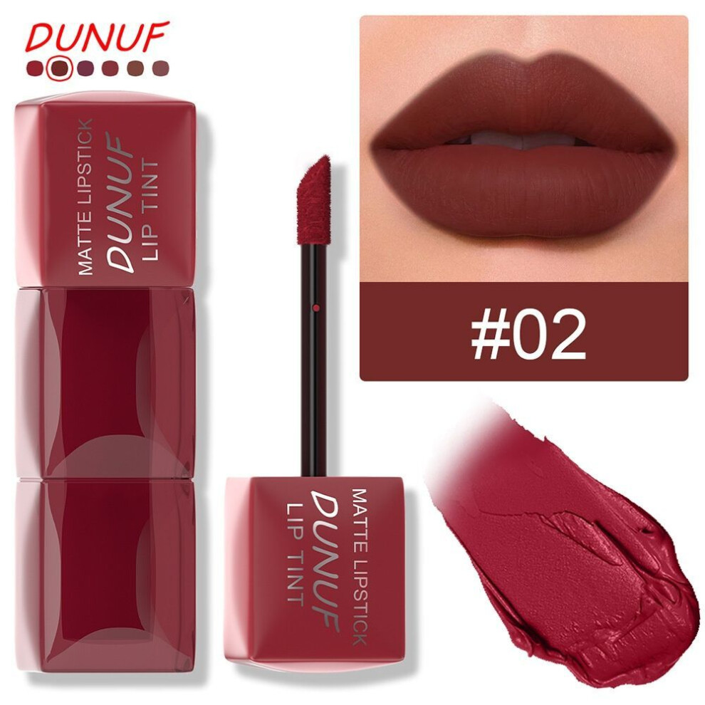 (Type#2) Dunuf 6-color Easy-to-color Velvet Lip Gloss Moisturizing Waterproof Non-fading-image-OPC-PKGRKHT-NEW