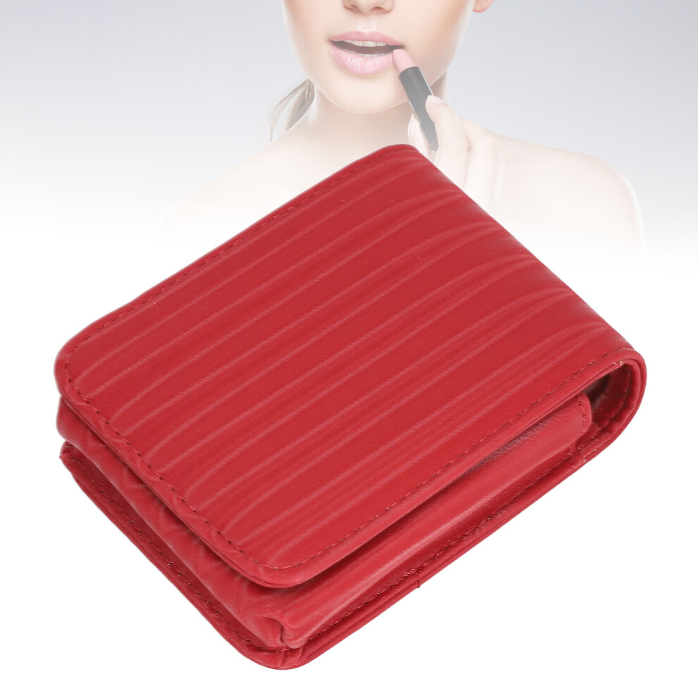 Mini Waterproof PU Lipstick Bag with Mirror, Travel Makeup Organizer