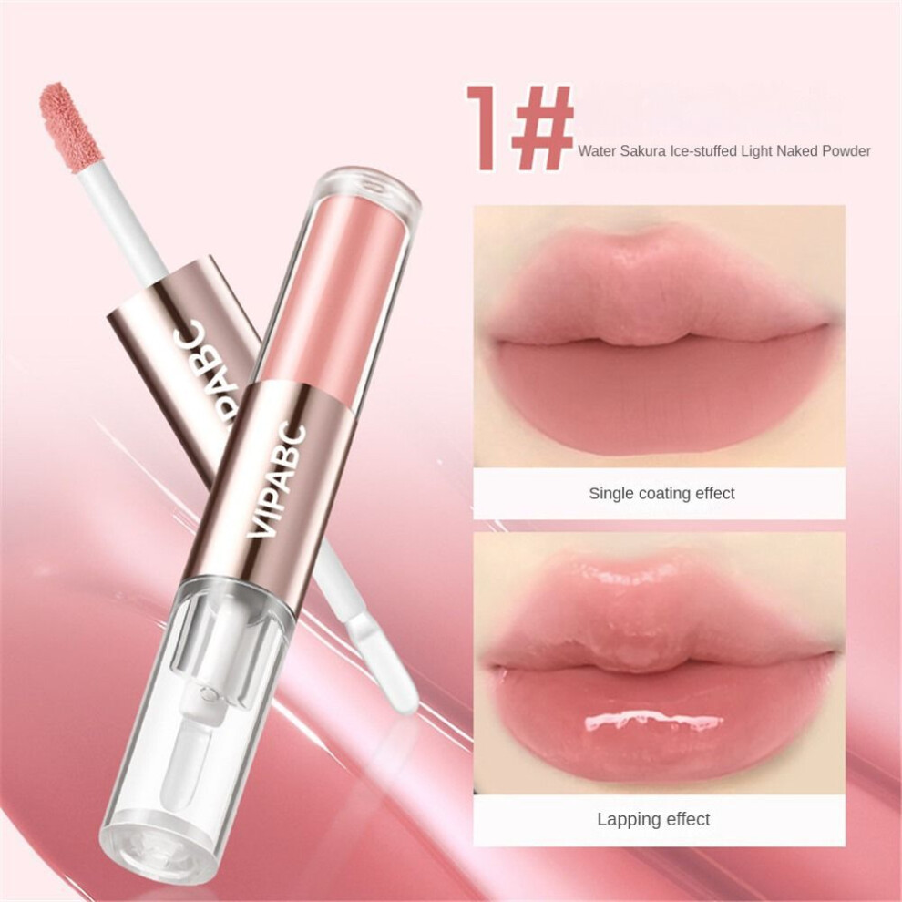 (Type#1) Vipabc Double Lip Glaze Tipsy Nude Mirror Water Gloss Lip Gloss Lip Gloss Lip-image-OPC-PKGRMZT-NEW