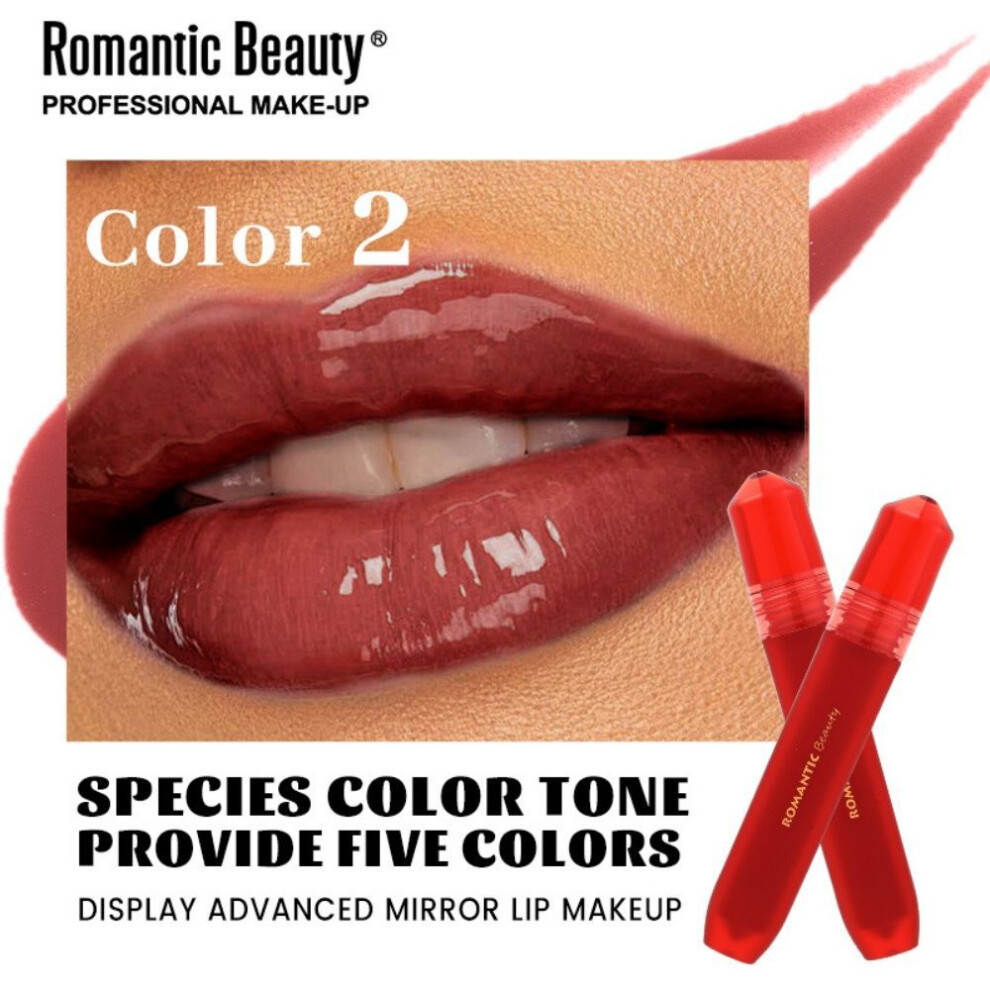 (Type#2) Non-stick Cup Lip Glaze Mirror Colored Lip Gloss Moisturizing Lip Oil-image-OPC-PKGRNCM-NEW