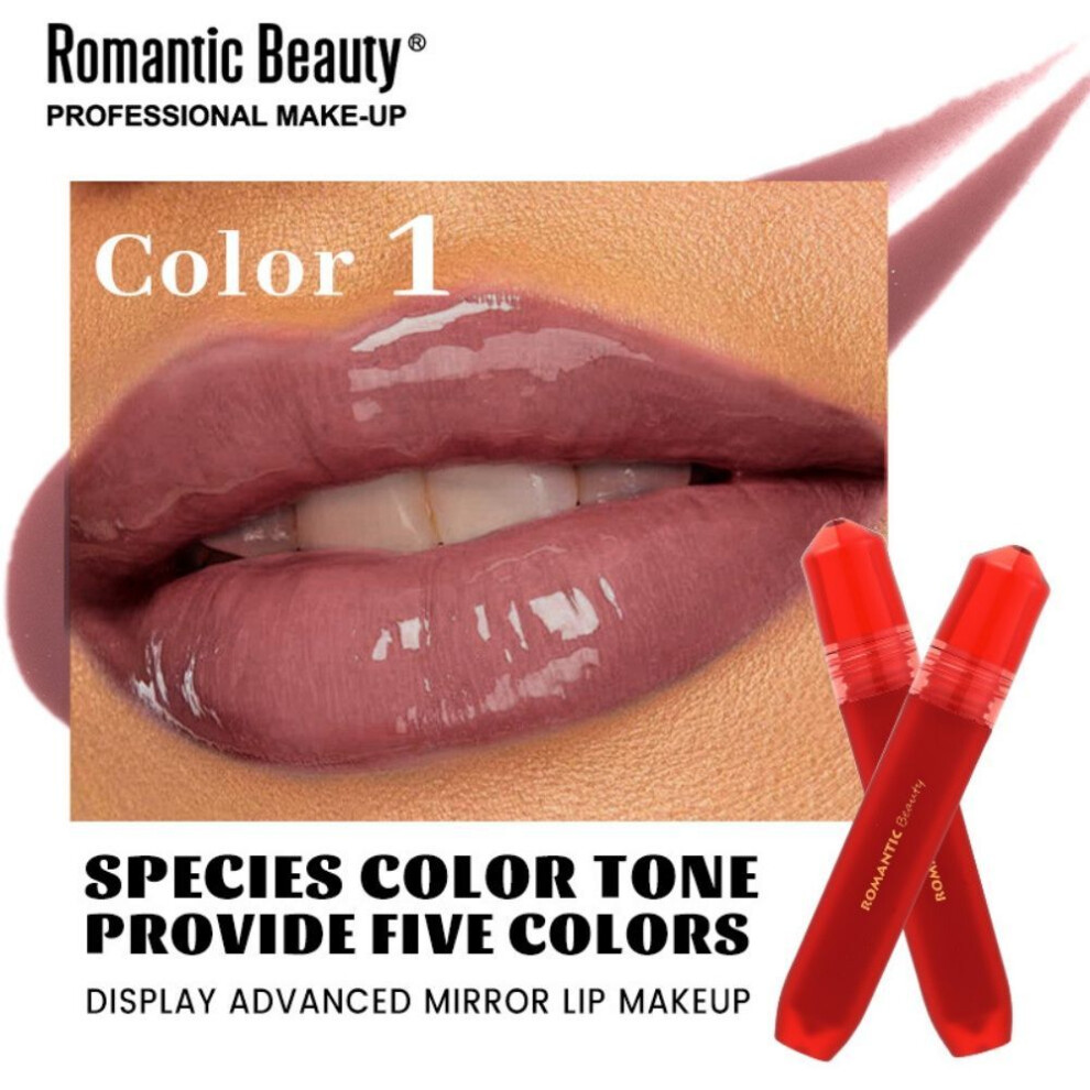 (Type#1) Non-stick Cup Lip Glaze Mirror Colored Lip Gloss Moisturizing Lip Oil-image-OPC-PKGRNCK-NEW