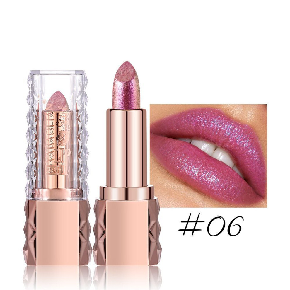 (Type#6) Yabaolian Explosive Diamond Lipstick Starlight Bright Lipstick Pearlescent Gold-image-OPC-PKGRNFG-NEW