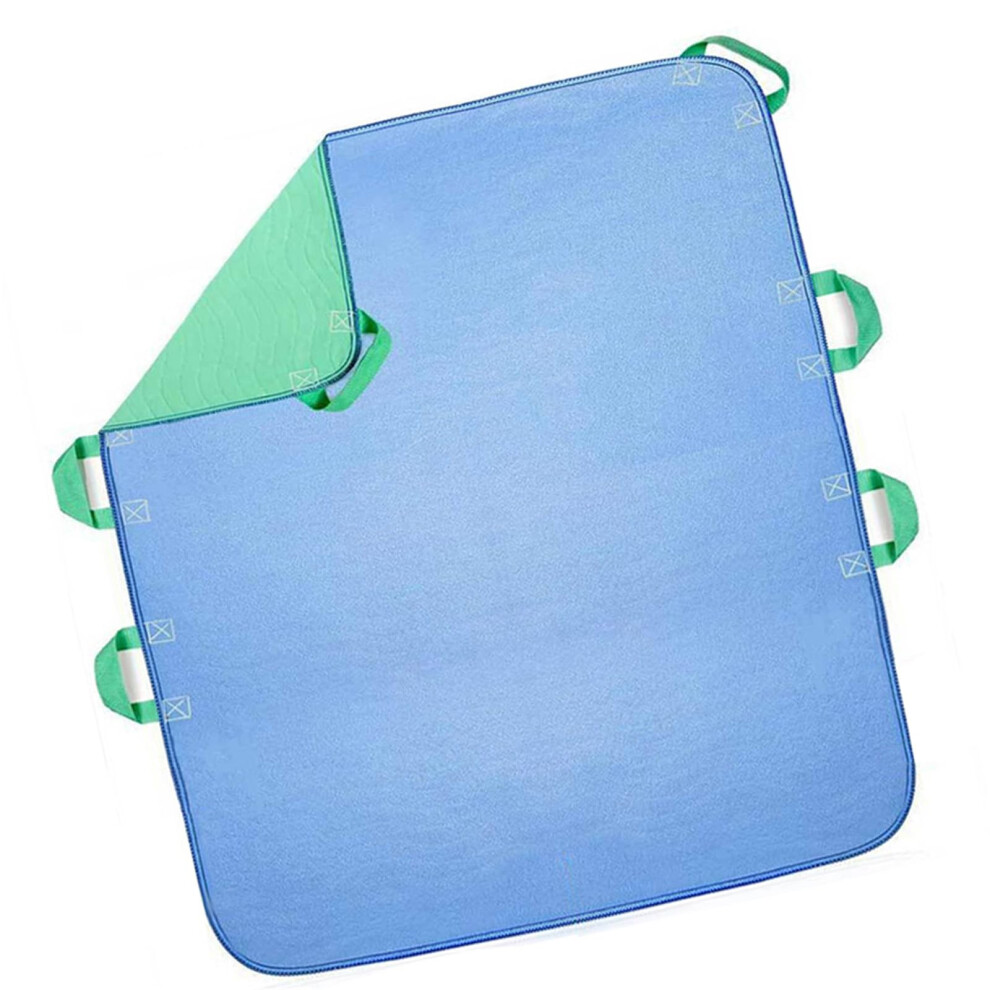 Absorbent With Handles Incontinent Bed Pad, Washable Transfer Sheet For Elderly Adults And Kids